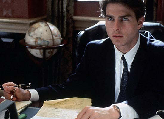 Tom Cruise vai Mitch McDeere trong phim "The Firm" (1993).